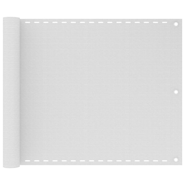 vidaXL Tieniaca plachta na balkón z HDPE, 75x400 cm, biela
