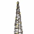 vidaXL Vianočný stromček 3 ks 90 LED Teplá biela 20 x 20 x 80 cm Ratan
