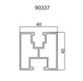 FVE Hliníkový montážny H profil 40x40mm, 2,4m, dĺžka 2400mm pre M10 hlavu FVE Hliníkový montážny H profil 40x40mm, 2,4m, dĺžka 2400mm pre M10 hlavu