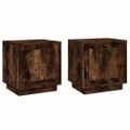 vidaXL Nočné stolíky 2 ks dymový dub 44x35x45 cm spracované drevo