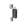 Čítačka kariet Devia 2v1 EL239 USB/USB-C 2.0 čierna