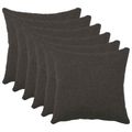 vidaXL Poťah na podložku 6 pcs HEERLEN Tmavosivá 35 x 35 cm Bouclé
