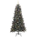 vidaXL Umelý vianočný stromček Zelená 240 cm PVC, plast a oceľ