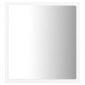 vidaXL Kúpeľňové zrkadlo s LED, biele 40x8,5x37 cm, akryl