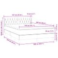 vidaXL Posteľný rám boxsping s matracom tmavozelený 140x220 cm zamat