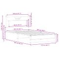 vidaXL Posteľný rám bez matraca dub sonoma 107x203 cm kompozitné drevo