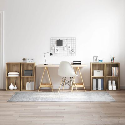 vidaXL Zostava TV skriniek 4 pcs Remeselný dub 37 x 37 x 72 cm