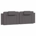 vidaXL Posteľ Viana s matracom sivá 160x200 cm umelá koža