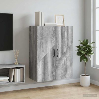 vidaXL Nástenná skrinka Sivý Sonoma 66 x 34,5 x 90 cm Kompozitné drevo
