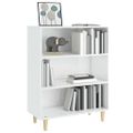 vidaXL Komoda lesklá biela 69,5x32,5x90 cm spracované drevo