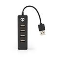 NEDIS UHUBU2420BK USB hub | 4portový | USB 2.0 | čierny