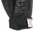 Rukavice pracovné z polyesteru polomáčané v PU GLOVE PE-PU 10, čierne, veľ. 10", 6 párov SIXTOL