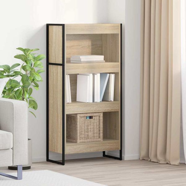 vidaXL Knižnica Sonoma 60 x 30 x 121 cm Kompozitné drevo
