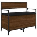 vidaXL Úložná lavička hnedý dub 85,5x42x73,5 cm kompozitné drevo