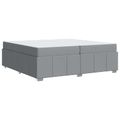 vidaXL Rám postele s matracmi Svetlosivá 200 x 200 cm látka