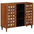vidaXL Servírovacia skriňa Orech 90 x 33 x 75 cm Masívne mango drevo