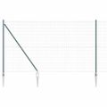 vidaXL Európsky plot s hrotmi 10 x 1,5 m PVC potiahnutá oceľ Zelená