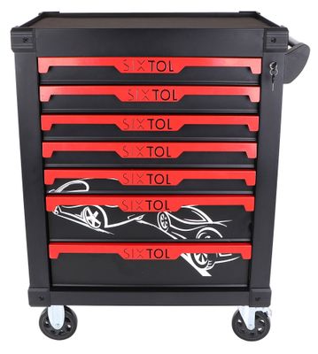 Dílenský vozík na nářadí MECHANIC TROLLEY KEVIN, 7 šuplíků SIXTOL