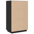 vidaXL Vysoká skrinka čierna 67x40x108,5 cm masívna borovica