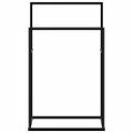 vidaXL Voľne stojaci vešiak na uteráky, čierny 48x24x78,5 cm, železo