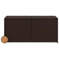 vidaXL Záhradný úložný box s kolieskami hnedý 283 l polyratan