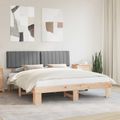 vidaXL Rám postele s čalúneným čelom Svetlosivá 180 x 200 cm
