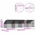 vidaXL Klietka pre sliepky 4 ks Strieborná 800 x 200 x 200 cm