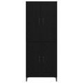 vidaXL Highboard Čierny dub 69,5 x 34 x 180 cm Kompozitné drevo