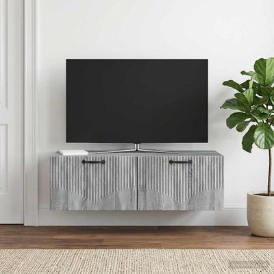 vidaXL Nástenná TV skrinka Nástenný Sivá sonoma 98 x 41 x 30 cm