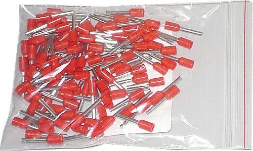 Dutinka na kábel 1,5 mm2 červená (E1510), balenie 100 ks