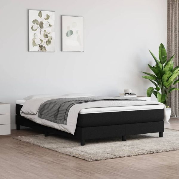 vidaXL Matrac s taštičkovými pružinami stredná tvrdosť čierny 140x200x20 cm látka
