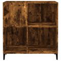 vidaXL Skrinka na platne dymový dub 84,5x38x48 cm kompozitné drevo