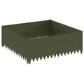 vidaXL Obrubník trávnika 100 x 100 x 35 cm Oceľ Olivovo zelená
