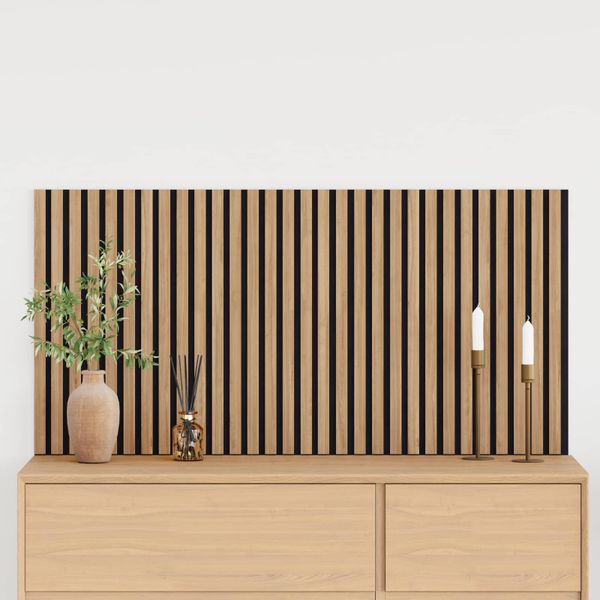 vidaXL Nástenné panely 2 pcs Prírodná 60,5 x 60 cm