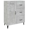 vidaXL Komoda betónovo sivá 69,5x34x90 cm spracované drevo