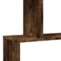 vidaXL Rozdeľovacia knižnica 3-posch.dymový dub 70x24x97cm komp. drevo