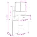 vidaXL Toaletný stolík so skrinkou biely 80x35x132 cm