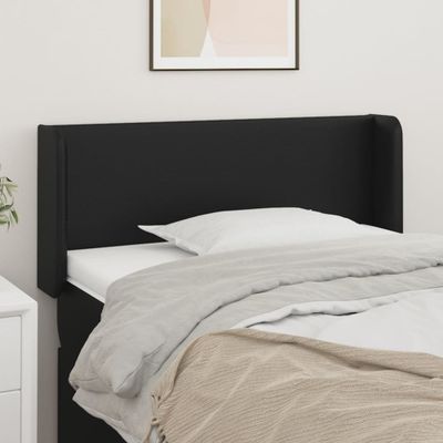 vidaXL Čelo postele so záhybmi čierne 103x16x78/88 cm umelá koža
