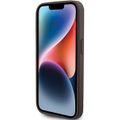 Obal Guess pre iPhone 15 Pro 6,1" GUHCP15LP4TDPW hnedý tvrdý kryt Koža 4G Triangle Strass
