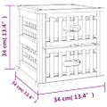 vidaXL Nočné stolíky 34x34x34 cm orechový masív