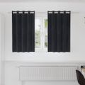 vidaXL Zatemňovacie závesy 2 ks Čierna 140 x 140 cm Zamat