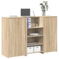 vidaXL Recepčný stôl dub sonoma 155x50x103,5 cm kompozitné drevo