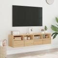 vidaXL TV nástenné skrinky 2 ks dub sonoma 60x30x30cm kompozitné drevo