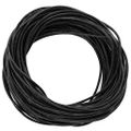 vidaXL Kožená šnúrka 1 Čierna Ø1 mm x 10 m Koža