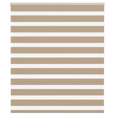 vidaXL Zebrová roleta pieskovo hnedá 135x100 cm šírka látky 130,9 cm polyester