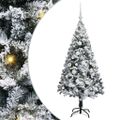 vidaXL Umelý vianočný stromček Biela 150 cm PVC a Oceľ a Plast