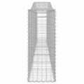 vidaXL Oblúkové gabionové koše 6 ks 400x30x80/100cm pozinkované železo