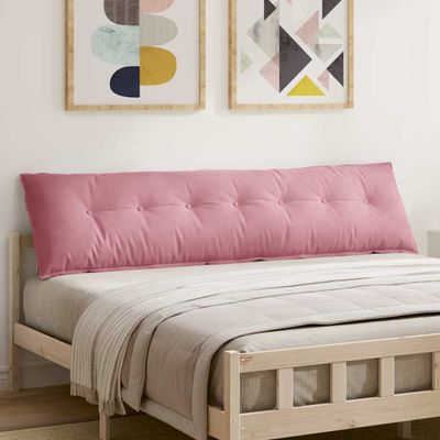 vidaXL Poduška na chrbát Ružová 200 x 50 cm Kordúrová tkanina