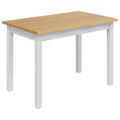 VidaXL Jedálenský stôl EKAI Biela 112 x 70 x 76,5 cm Borovicový masív