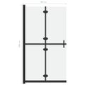 vidaXL Skladacia sprchová zástena nepriehľadné ESG sklo 90x190 cm